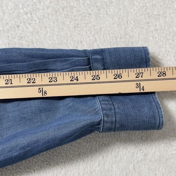Hagen Carmel CA Chambray Denim Button Up Shirt Mens Sz L Blue Long Sleeve - Picture 10 of 10